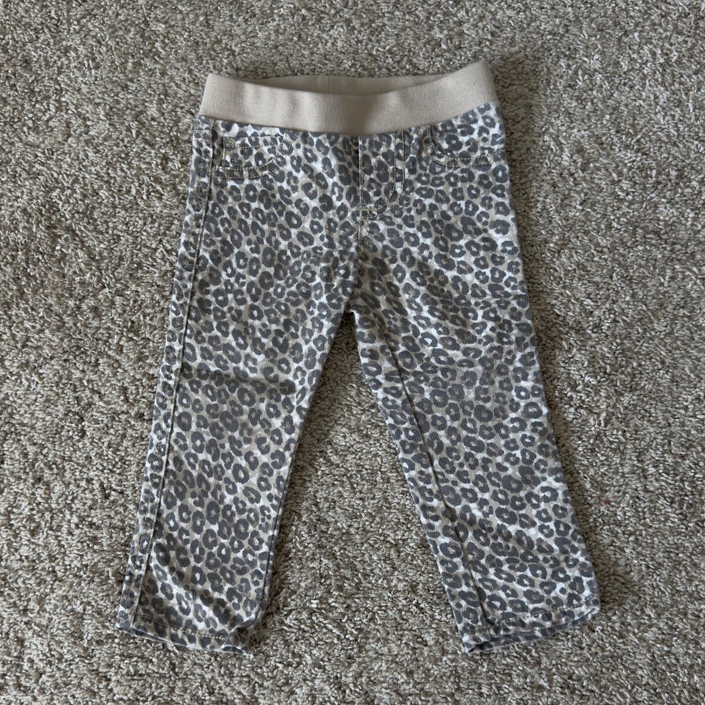 Cherokee baby girls toddler girls leopard print pull on legging pants 18 months